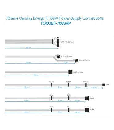 TooQ TQXGEII-700SAP unidad de fuente de alimentación 700 W 20+4 pin ATX ATX Negro