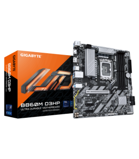 GIGABYTE B860M D3HP Placa base - CPUs Intel Core Ultra, VRM de 4+1+2+1 fases, hasta 9066MHz DDR5, 2xPCIe 4.0 M.2, LAN GbE, USB..