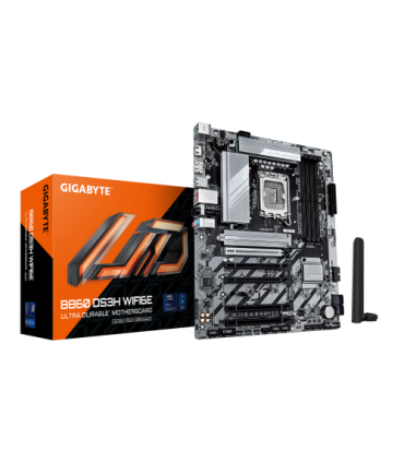 GIGABYTE B860 DS3H WIFI6E Placa base - CPUs Intel Core Ultra, VRM de 8+1+2+2 fases, hasta 9066MHz DDR5, 1xPCIe 5.0 + 1xPCIe 4.0.