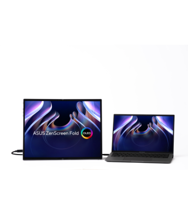 ASUS ZenScreen Fold OLED MQ17QH pantalla para PC 43,9 cm (17.3") 2560 x 1920 Pixeles Quad HD Plata