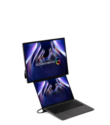 ASUS ZenScreen Fold OLED MQ17QH pantalla para PC 43,9 cm (17.3") 2560 x 1920 Pixeles Quad HD Plata