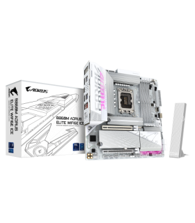 GIGABYTE B860M AORUS ELITE WF6E ICE Placa base - CPUs Intel Core Ultra, VRM de 12+1+2+1 fases, hasta 9200MHz DDR5, 1xPCIe 5.0 ..