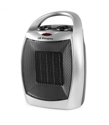 Orbegozo CR 5016 Calefactor Ceramico Silver - Termostato Ajustable - 2 Niveles de Potencia - Proteccion contra Sobrecalentamient
