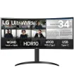 LG Ultrawide Monitor 34" Curvo LED VA WQHD 100Hz - Respuesta 5ms - Angulo de Vision 178º - Ajustable en Altura e Inclinacion - 2