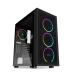 Abysm Danube Kamp Black Caja Torre ATX, ITX, Micro ATX - Lateral Cristal Templado - 3.5" y 2.5" - USB-A y Audio - 4 Ventiladores