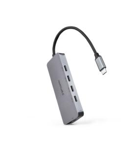Nanocable Hub USB-C 3.2 con 4x Puertos USB-C 3.2 + 1 Puerto USB-C PD 100W - Velocidad de Transferencia de hasta 10Gbps - Cable..