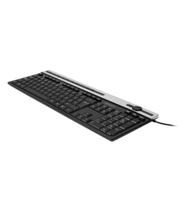 Unykach A2930 Teclado USB con 105 Teclas + 12 teclas multimedia - Teclas planas - Color Negro