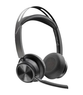 Plantronics/Poly Voyager Focus 2 Auriculares con Microfono Bluetooth 5.1 - Cancelacion de Ruido - Almohadillas Acolchadas - Auto