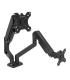 Unykach UK1479 Soporte de Mesa con Brazo Articulado para 2 Monitores de 13"-32" - Giratorio, Resorte de Gas - Gestion de Cables.