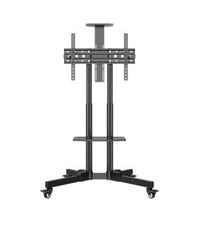 Unykach Soporte de Suelo con Ruedas para Pantallas 32"-75" - Bloqueo de Ruedas - Dos Bandejas - Peso Max 45Kg - VESA 600X400mm..