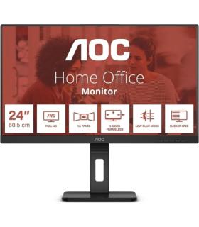 AOC Monitor 24" LED IPS FullHD 1080p 75Hz - Respuesta 4ms - Ajuste de Altura - Angulo de Vision 178° - Altavoces Incorporados ..