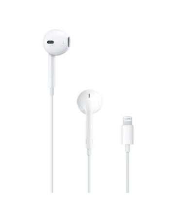Apple EarPods Auriculares Binaurales Lightning - Microfono Integrado - Control de Volumen - Color Blanco