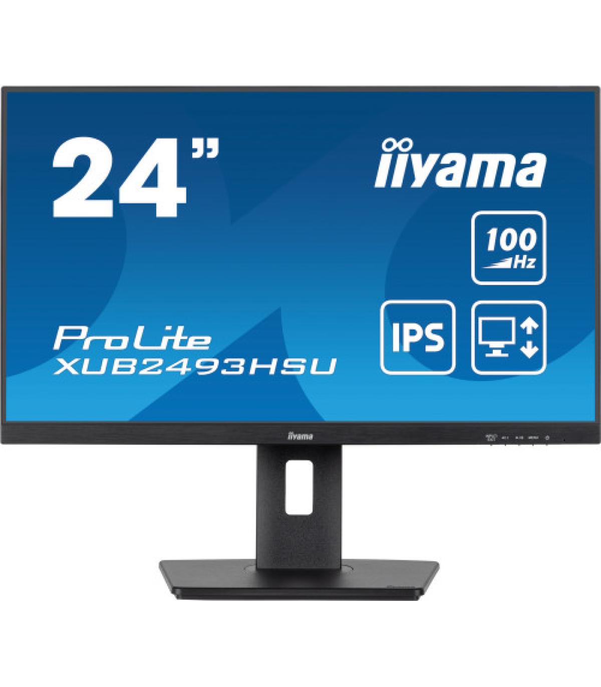 MONITOR IIYAMA 24” PANEL IPS CON USB , HUB 100HZ Y AJUSTABLE EN ALTURA