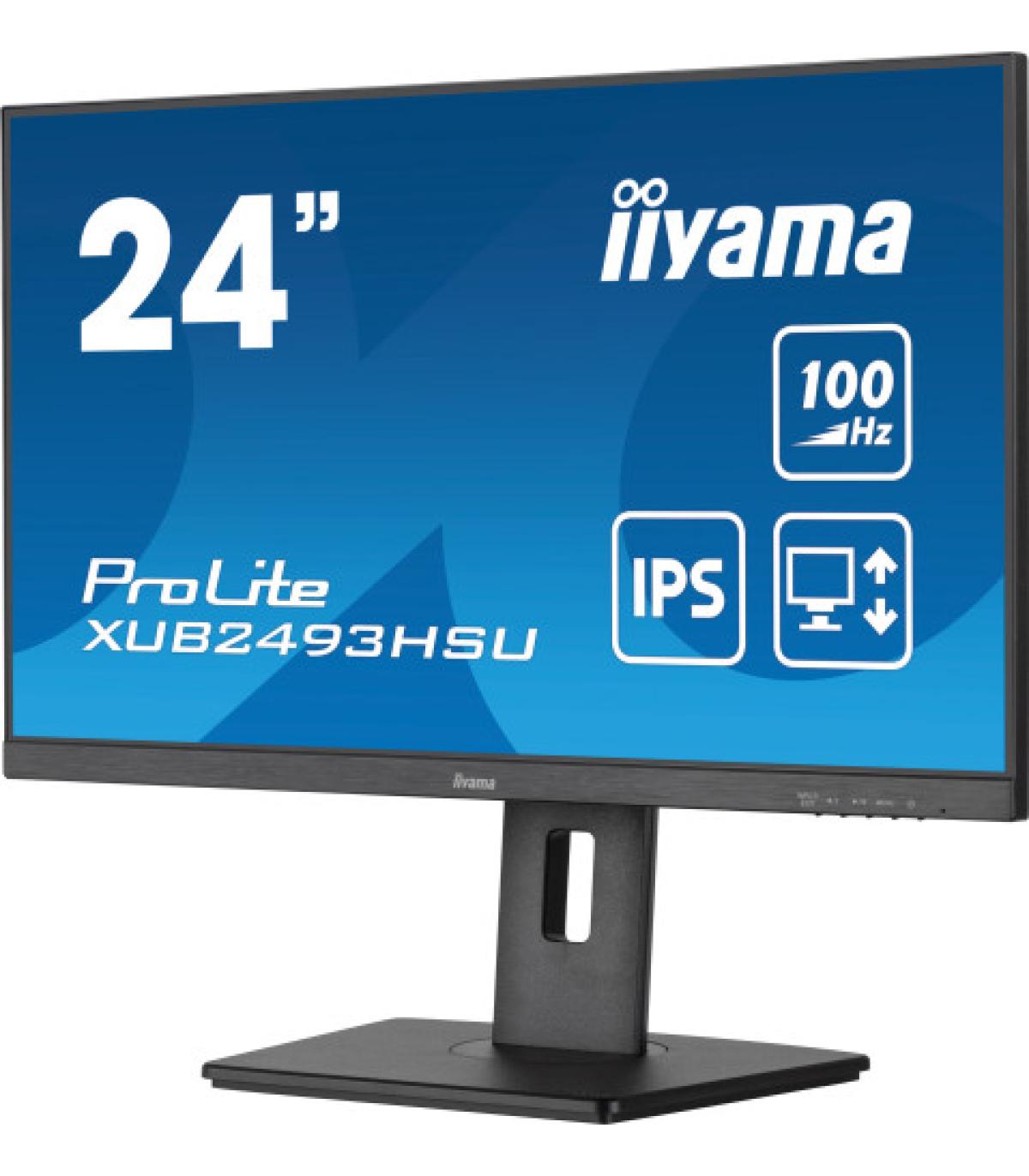 MONITOR IIYAMA 24” PANEL IPS CON USB , HUB 100HZ Y AJUSTABLE EN ALTURA