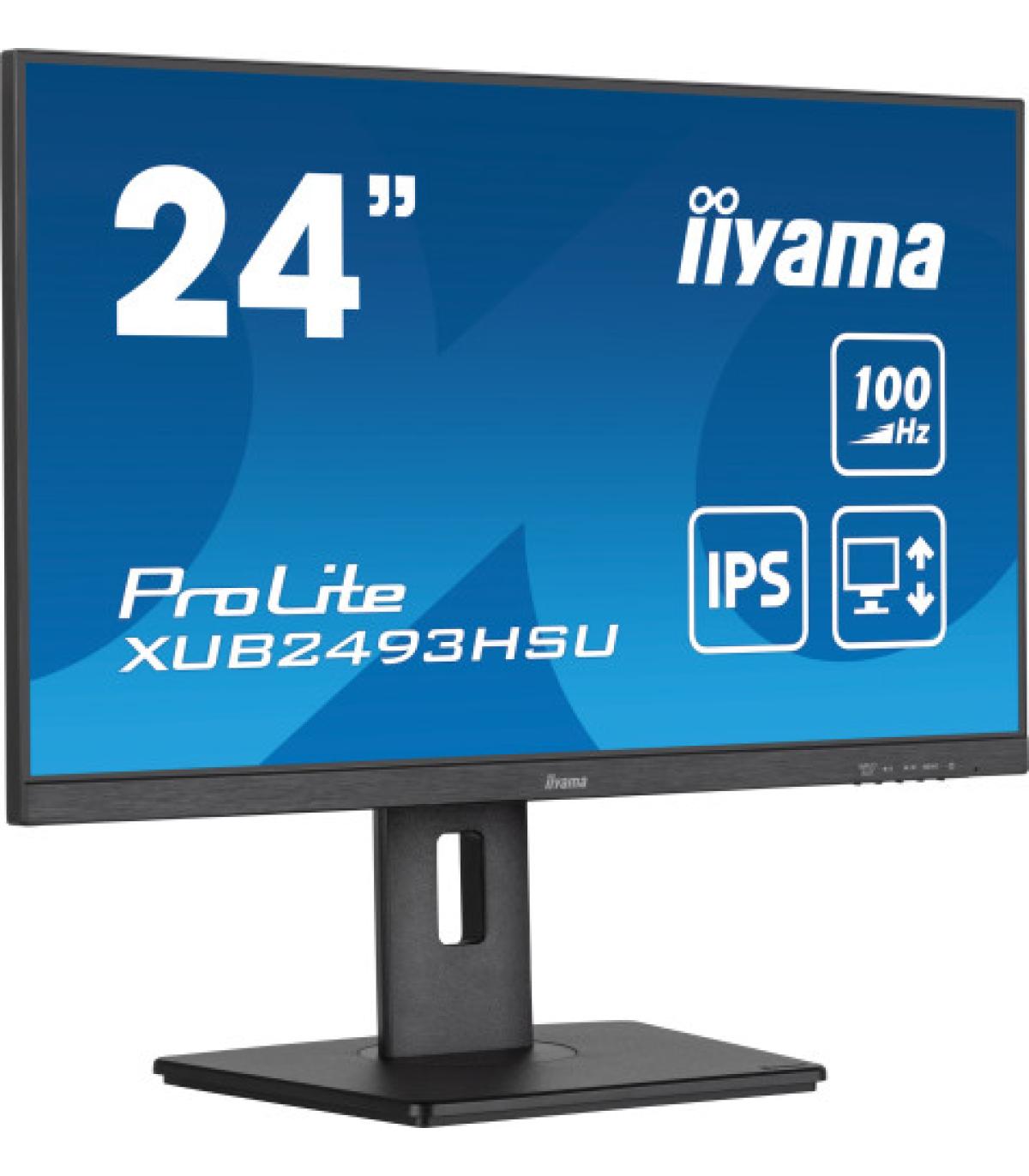 MONITOR IIYAMA 24” PANEL IPS CON USB , HUB 100HZ Y AJUSTABLE EN ALTURA