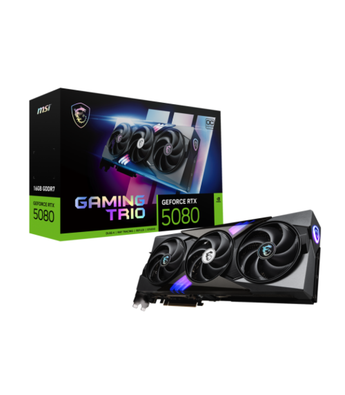 MSI GAMING GEFORCE RTX 5080 16G TRIO OC tarjeta gráfica NVIDIA 16 GB GDDR7
