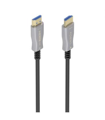 Aisens Cable HDMI V2.0 AOC Premium Alta Velocidad con Ethernet - Conectores Tipo a Macho - Fibra Optica y Cobre - Blindaje en Or