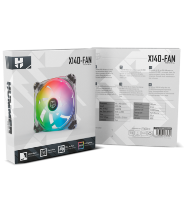 NOX X140-FAN Carcasa del ordenador Ventilador 14 cm Translúcido 1 pieza(s