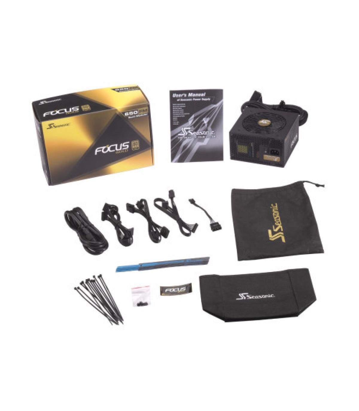 Seasonic Focus Gold 650 unidad de fuente de alimentación 650 W 20+4 pin ATX ATX Negro