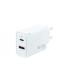 Coolbox Cargador de Pared 45W QC3.0 + PD - USB-A + USB-C - Carga Rapida - Tecnología GaN - Color Blanco