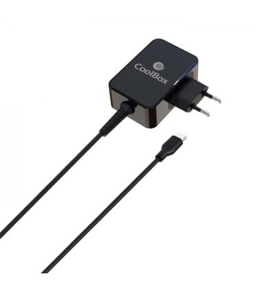 Coolbox Cargador Universal para Portatil 65W USB-C - Compatible con QC3.0 - Tecnología GaN - Cable de 1.80m