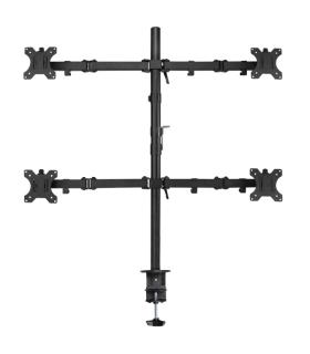 Ewent EW1514 Soporte de Mesa con Brazo Articulado para 4 Monitores de 10"-32" - Giratorio - Gestion de Cables - Peso Max 8kg ..