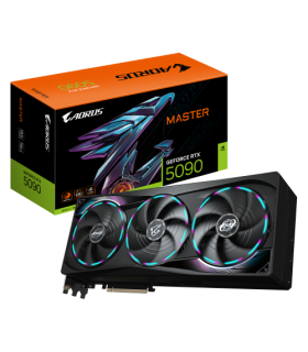 GIGABYTE AORUS GeForce RTX 5090 MASTER 32G Tarjeta Gráfica - 32GB GDDR7, 512 bits, PCI-E 5.0, 2655MHz Frecuencia Base, 3 x DP 2.