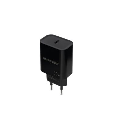 Nanocable Cargador de Pared USB-C/PD 30W - Color Negro