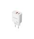 Nanocable Cargador de Pared USB-C/PD + USB-A/QC 30W - Color Blanco
