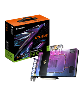 GIGABYTE AORUS GeForce RTX 5090 XTREME WATERFORCE WB 32G Tarjeta Gráfica - 32 GB GDDR7, 512 bits, PCI-E 5.0, 2655 MHz Frecuencia