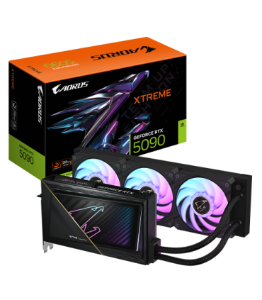 GIGABYTE AORUS GeForce RTX 5090 XTREME WATERFORCE 32G Tarjeta Gráfica - 32 GB GDDR7, 512 bits, PCI-E 5.0, 2655 MHz Frecuencia Ba