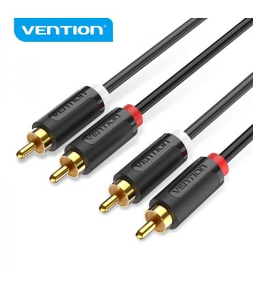 Vention Cable Estereo 2x RCA Macho a 2x RCA Macho - 1.5m - Color Negro
