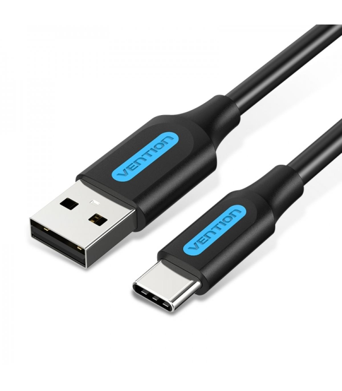 Vention Cable USB-A Macho a USB-C Macho 3A 60W 480Mbps - 1m - Color Negro