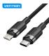 Vention Cable de Carga USB-C/Lightning - Aluminio Trenzado - 480Mbps - 3A - 27W Max - Color Negro
