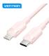 Vention Cable de Carga USB-C/Lightning - Aluminio Trenzado - 480Mbps - 3A - 27W Max - Color Rosa