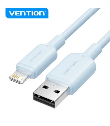 Vention Cable USB 2.0 Lightning - Transmision 480Mbps - Salida 2.4A - Color Azul