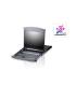 Aten Consola LCD dual rail con switch KVM integrado multi-interfaz Cat 5 de 16 puertos