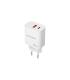 Nanocable Cargador de Pared USB-C/PD + USB-A/QC 20W - Color Blanco