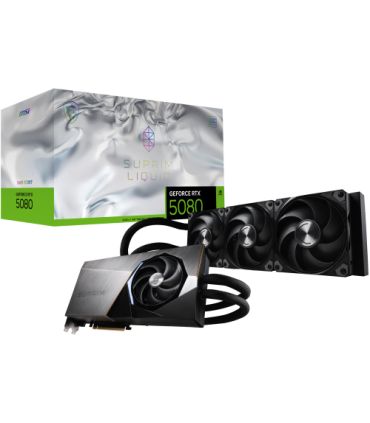 MSI SUPRIM GEFORCE RTX 5080 16G LIQUID SOC tarjeta gráfica NVIDIA 16 GB GDDR7