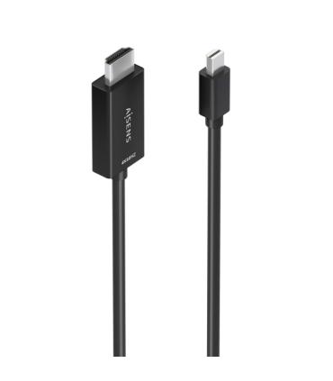 Aisens Cable Conversor MINI DP a HDMI 4K@60HZ - MINI DP/M-HDMI/M - 0.6m - Color Negro