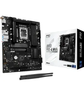 PLACA ASROCK B860 PRO-A WIFI,INTEL,1851,B860,4DDR5,256GB,1HDMI+1DP,4SATA3+2M.2,2.5GBLAN,WIFI6E+BT5.3,8USB3.2+2USB TYPE-C,ATX