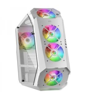 Mars Gaming MC51 Torre Premium - 5 Ventiladores ARGB - Controladora con Mando - Doble Cristal Templado - 40 Efectos de Luz RGB..