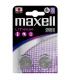 Maxell Pack de 2 Pilas Litio de Boton CR2032 3V