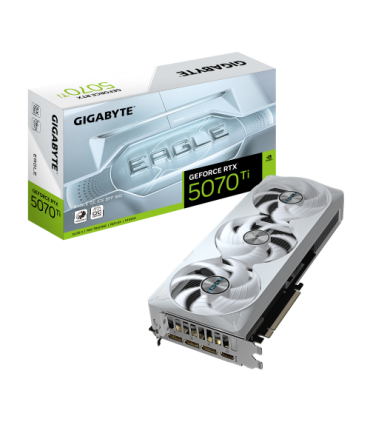 GIGABYTE GeForce RTX 5070 Ti EAGLE OC ICE SFF 16G Tarjeta Gráfica - 16GB GDDR7, 256 bits, PCI-E 5.0, XXXX MHz Core Clock, 3 x DP