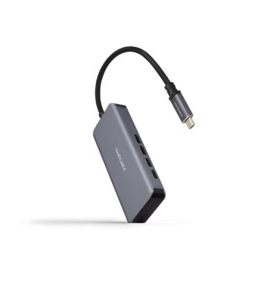 Nanocable Hub USB-C 3.2 con 4x Puertos USB-C 3.2 - Velocidad de Transferencia de hasta 5Gbps - Cable de 0.10m