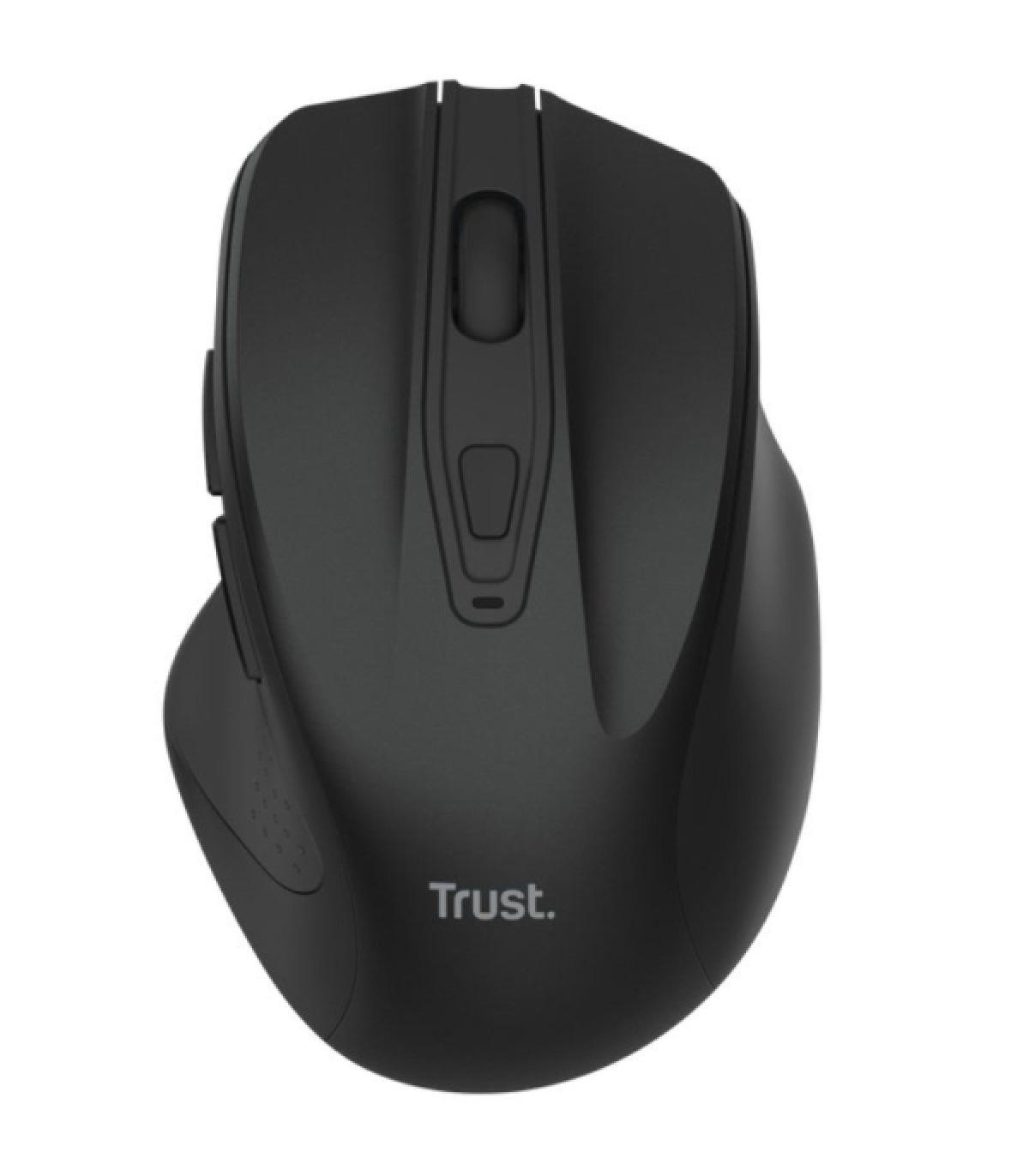 Trust Nito Raton Inalambrico USB 2.4GHz 800-2200DPI - 5 Botones - Silencioso - Color Negro