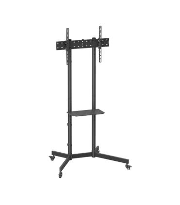 Aisens Soporte de Suelo ECO con Rueda - Bandeja para DVD para Monitor/TV 45kg de 37-70 - Color Negro