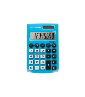 Milan Pocket Calculadora de Bolsillo con Pantalla de 8 Digitos - 3 Teclas de Memoria y Raiz Cuadrada - Teclas con Tacto Suave ..
