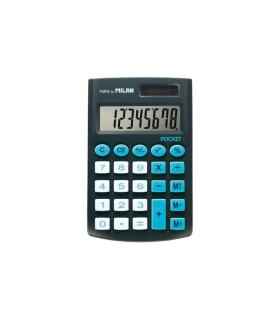 Milan Pocket Calculadora de Bolsillo con Pantalla de 8 Digitos - 3 Teclas de Memoria y Raiz Cuadrada - Teclas con Tacto Suave ..