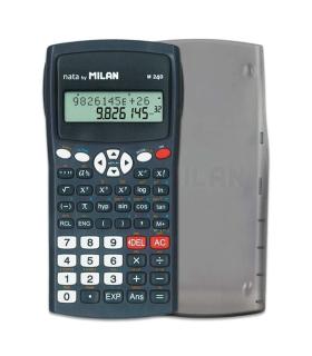 Milan M240 Calculadora Cientifica 10+2 Digitos - Pantalla de 2 Lineas - 240 Funciones Integradas Incluyendo 124 Cientificas - Ca